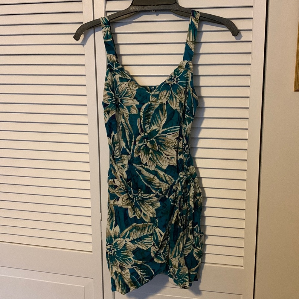 Vintage faux wrap Hawaiian beach dress